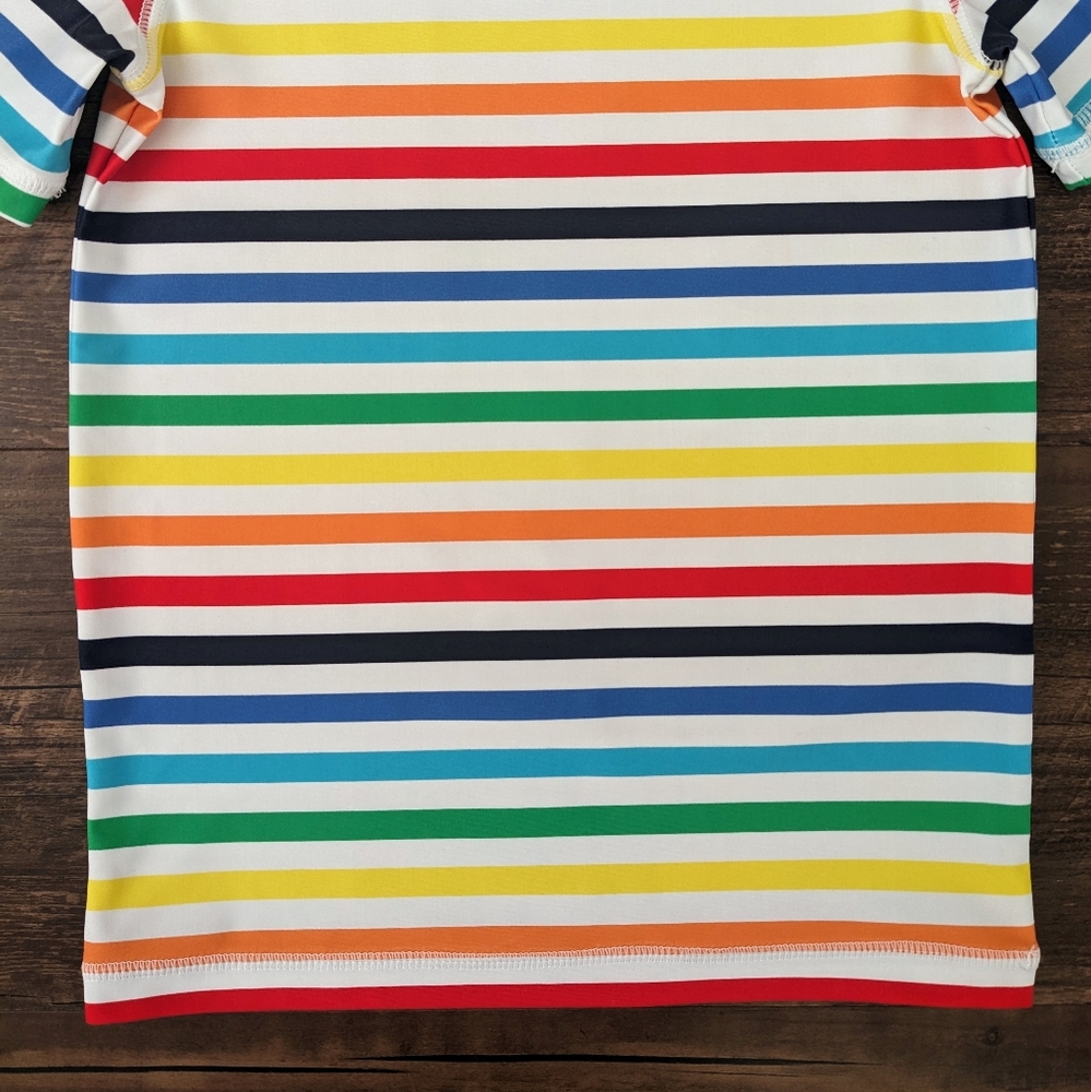 Primary Rainbow Stripe Rashguard - Picture 8 of 11